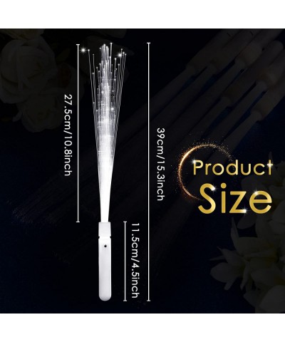 Fiber Optic Wand Led White Glow Sticks Magic Wedding Wand Long Glow Sticks for Wedding Light up Fiber Optic Stick with 3 Ligh...