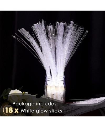 Fiber Optic Wand Led White Glow Sticks Magic Wedding Wand Long Glow Sticks for Wedding Light up Fiber Optic Stick with 3 Ligh...