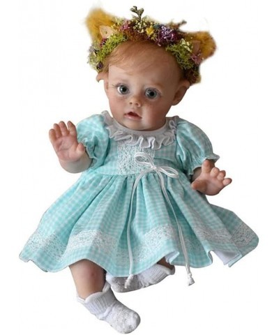 30CM Already Painted Finished Doll Reborn Flo Fairy Elf Bebe Doll Lifelike Real Touch Mini Collectable Art Doll(Blue Eyes & B...