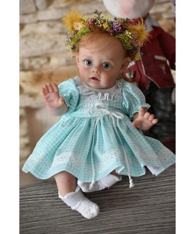 30CM Already Painted Finished Doll Reborn Flo Fairy Elf Bebe Doll Lifelike Real Touch Mini Collectable Art Doll(Blue Eyes & B...