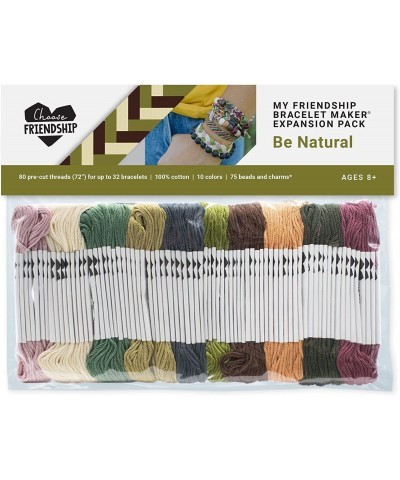 Choose Friendship My Friendship Bracelet Maker Be Natural Expansion Pack 80 Pre-Cut Threads and 75 Beads/Charms Makes 16-32 B...