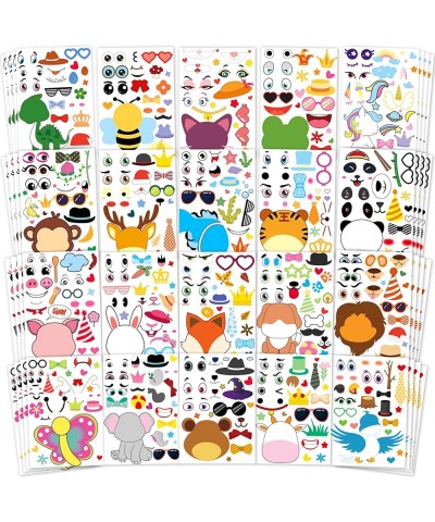 Make Your Own Stickers for Kids 80 Sheets 20 Animals Stickers with Safaris Sea Zoo and Fantasy Animals Face Stickers Party Su...