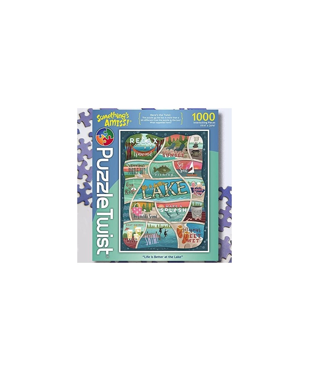 Jigsaw Puzzle | Life is Better at The Lake | Something's Amiss! Series | 1000 Pieces | Vacation Relax Family Pastime $51.74 J...