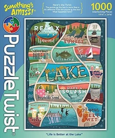 Jigsaw Puzzle | Life is Better at The Lake | Something's Amiss! Series | 1000 Pieces | Vacation Relax Family Pastime $51.74 J...