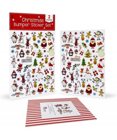 Christmas Stickers Decorating 2 Large Sheets - Self Adhesive Merry Xmas Crafting Scrapbook Gift Present Party Bag Filler Card...