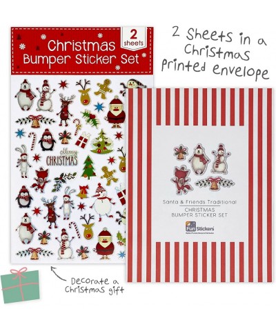 Christmas Stickers Decorating 2 Large Sheets - Self Adhesive Merry Xmas Crafting Scrapbook Gift Present Party Bag Filler Card...