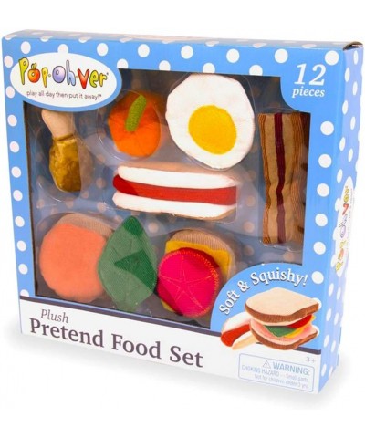 12 Piece Plush Breakfast & Lunch Foods Kitchen Play Set - Comes with Realistic Looking Foods -Pretend Play for Kids $23.23 To...