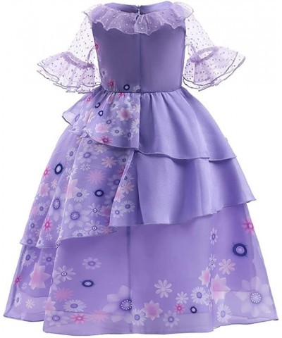 Kids Mirabel Isabella Encanto Costume Luisa Dress Girls Cosplay Outfit Dolores Princess Dress for Party Halloween Etc $58.47 ...