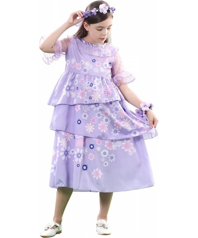 Kids Mirabel Isabella Encanto Costume Luisa Dress Girls Cosplay Outfit Dolores Princess Dress for Party Halloween Etc $58.47 ...