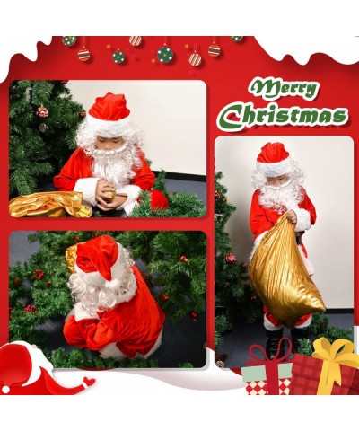 Children’s Santa Suit Costume for kids Red Deluxe Velvet Santa Suit Halloween Christmas Party Cosplay Costome (9PCS) $40.45 K...