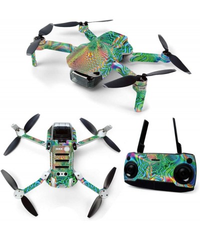 MightySkins Skin for DJI Mavic Mini Portable Drone Quadcopter - Psychedelic | Protective Durable and Unique Vinyl Decal wrap ...