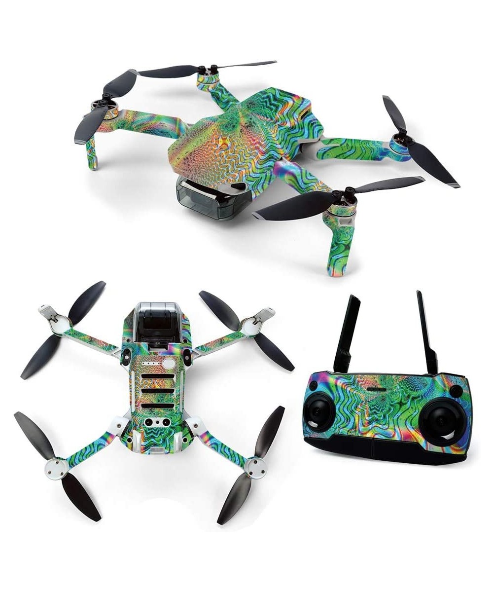 MightySkins Skin for DJI Mavic Mini Portable Drone Quadcopter - Psychedelic | Protective Durable and Unique Vinyl Decal wrap ...