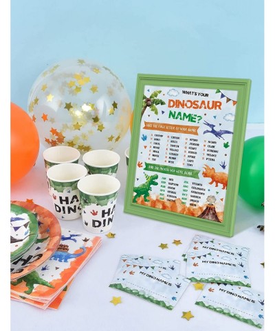 What’s Your Dinosaur Name Game - Watercolor Dinosaur Party Supplies for Boys Kids Birthday Baby Shower Party Game Sign 25 PCS...