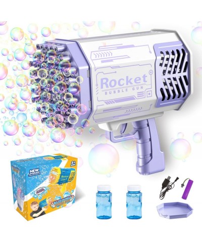 Bubble Gun Bazooka with 69 Holes and Lights Rocket Boom Bubble Blower for Adults Kids Rocket Launcher Bubble Machine Toys for...