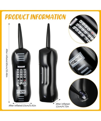 5 Pack 90s 80s Inflatable Radio Inflatable Microphones Decorations Boombox Foil Inflatable Mobile Phone Inflatable Glasses fo...