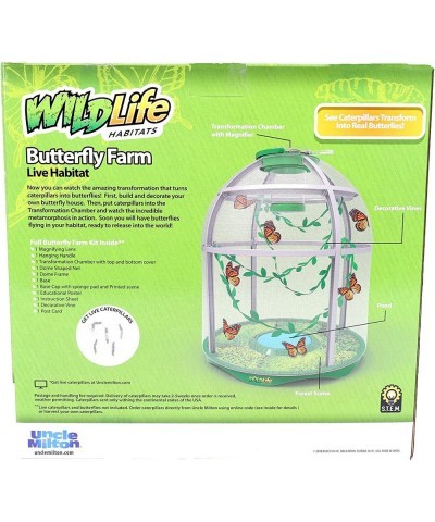 Butterfly Farm Live Habitat - Observe Butterfly Lifecycle in Garden – Includes Voucher to Redeem for Caterpillars $33.72 Educ...