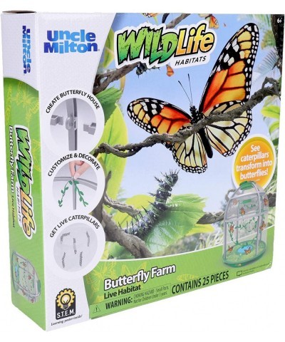 Butterfly Farm Live Habitat - Observe Butterfly Lifecycle in Garden – Includes Voucher to Redeem for Caterpillars $33.72 Educ...