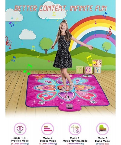 Upgraded Dance Mat for Kids - Christmas Birthday Gifts Toys for 3 4 5 6 7 8 9 Year Old Girls - 7 Game Modes 10 Challenge Leve...