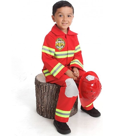 Fire Fighter Costume Light up Patch on Chest Kids W/Hat Fire Man T S M 3-4 4-5 6-8 $52.19 Kids' Costumes