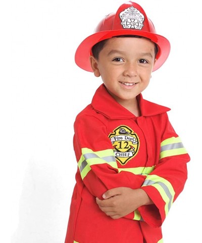 Fire Fighter Costume Light up Patch on Chest Kids W/Hat Fire Man T S M 3-4 4-5 6-8 $52.19 Kids' Costumes