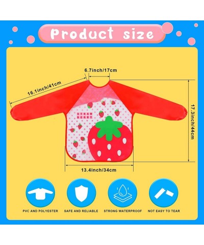 12 Packs Kids Art Smock Long Sleeve Waterproof Painting Apron for Kids Paint Clothes Artist Aprons Toddler Art Supplies 1-4 Y...