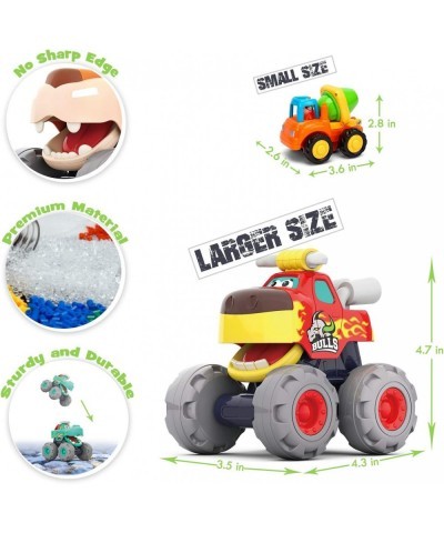 Toy Cars for 1 2 3 Year Old Boys 3 Pack Friction Powered Cars Pull Back Toy Cars Set - Bull Truck Leopard Truck Crocodile Tru...