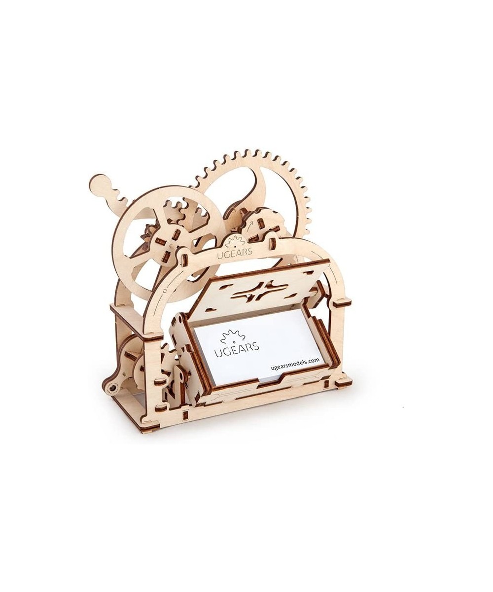 Mechanical Etui 3D Puzzle Wooden Building Blocks Decorative Desktop Business Card Holder Brain Teaser Game for Teens and Adul...