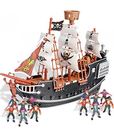 Pirate Playset! 10" Pirate Ship with 2" Pirate Figurines! Hours of Imaginative Play-Makes a Great Gift or a Fun Prize! Ages 3...