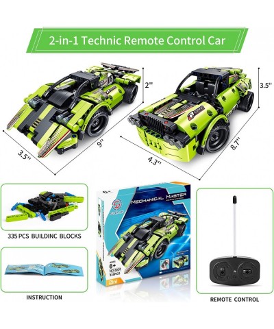 STEM Building Toys for Kids 335 Piece Building Kit 2 in 1 Remote Control Racing Car Snap Together Engineering Kits Early Lear...