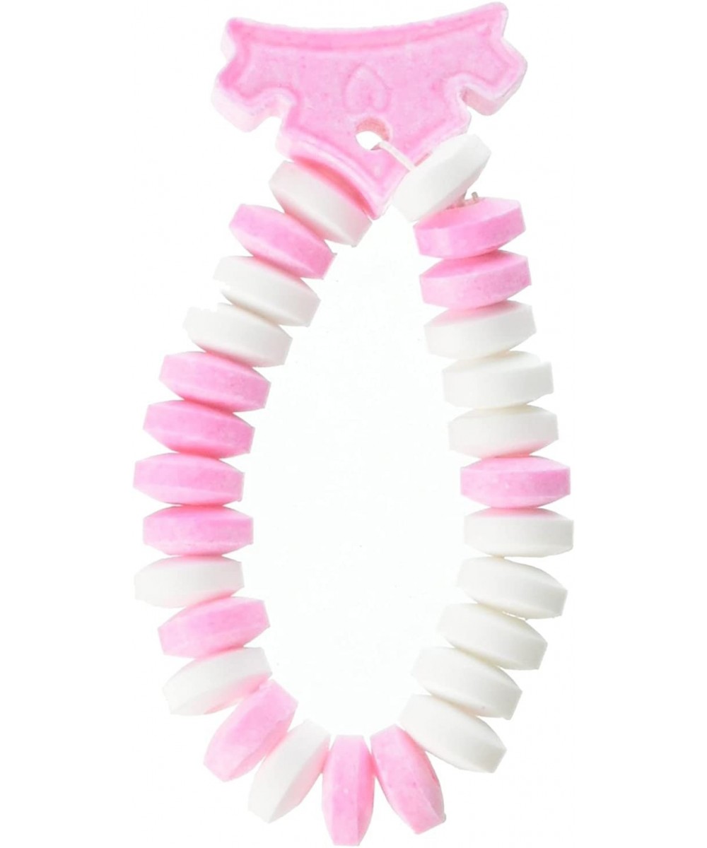 Princess Candy Bracelets with Charm (12 Pieces) Pink and White - Stretchable $25.59 Kids' Dress-Up Accessories