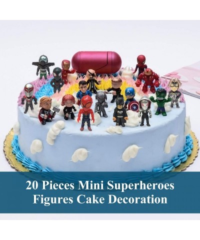 20 Pieces Super Hero Toys Action Figures Sets Mini Superheroes Figures for Boys Toys Small Superhero Figure Birthday Party Fa...