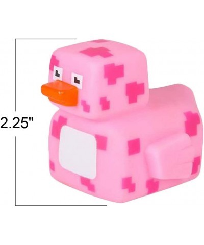 2.25 Inch Pixelated Rubber Duckies Pack of 12 Cute Duck Bath Tub Pool Toys in Assorted Colors Fun Decorations Carnival Suppli...