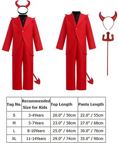 Kids Girls Boys Devil Costume Party Halloween Dress Up Clothes $46.88 Kids' Costumes