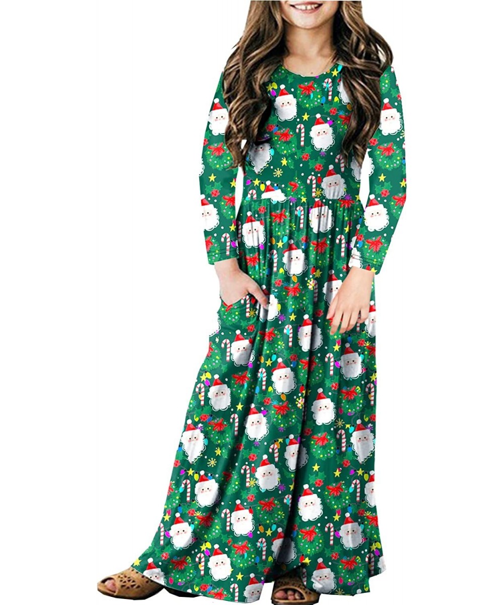 Girls Floor Length Maxi Dress with Pockets 5-14 Years $32.66 Kids' Costumes