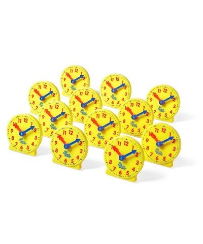 Mini Geared Clock Telling Time Teaching Clock Learn to Tell Time Clock Analog Learning Clock Clock for Kids Learning to Tell ...