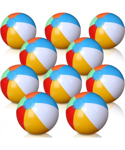 24 Pack 16 Inches Inflatable Beach Ball Kids and Adults Blow up Rainbow Colored Beach Ball for Beach Pool Party Favors School...