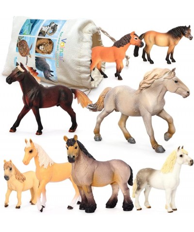 Horse Toys Figurines 8PCS Animal Farm Figures for Toddlers Kids Christmas Birthday Gift Plastic Preschool Pack $63.90 Play Fi...