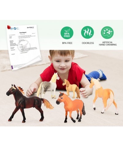 Horse Toys Figurines 8PCS Animal Farm Figures for Toddlers Kids Christmas Birthday Gift Plastic Preschool Pack $63.90 Play Fi...