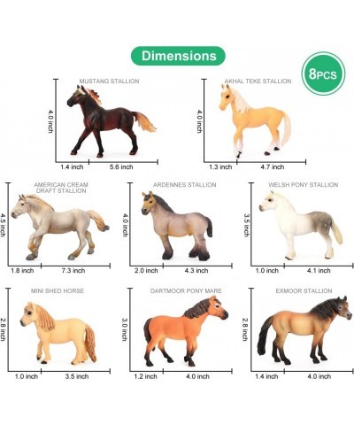 Horse Toys Figurines 8PCS Animal Farm Figures for Toddlers Kids Christmas Birthday Gift Plastic Preschool Pack $63.90 Play Fi...