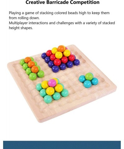 Kids Funny Rainbow Wooden Board Bead Game Wooden Peg Board Game Montessori Game Color Matching Sorting Learning Educational T...