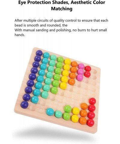 Kids Funny Rainbow Wooden Board Bead Game Wooden Peg Board Game Montessori Game Color Matching Sorting Learning Educational T...