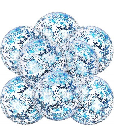 8 Pieces Inflatable Clear Glitter Beach Balls Confetti Beach Balls Transparent Swimming Pool Party Ball for Summer Beach Pool...