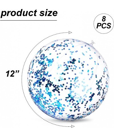 8 Pieces Inflatable Clear Glitter Beach Balls Confetti Beach Balls Transparent Swimming Pool Party Ball for Summer Beach Pool...