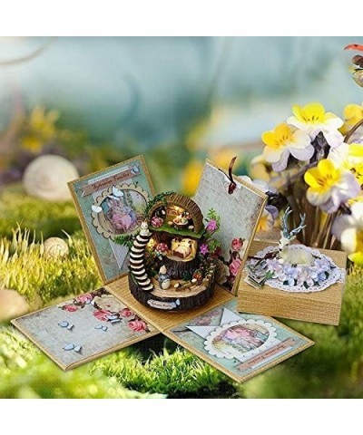 DIY Miniature Dollhouse Kit with Music Box 3D Puzzle Challenge for Adult Kids Xmas Gifts Fantasy Forest $48.84 Dollhouses