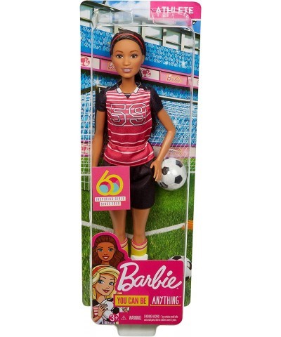 Athlete Doll Brunette Wearing Uniform and Socks with Soccer Ball $55.35 Dolls