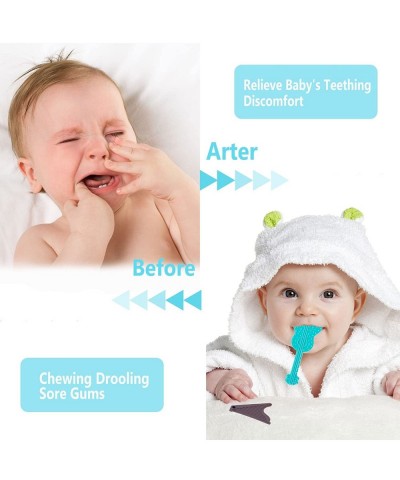 Baby Teething Toys for 6-12-18 Months Teething Toys for Newborn Infants with 2 Anti-Lost Rope Silicone Baby Molar Teether Che...