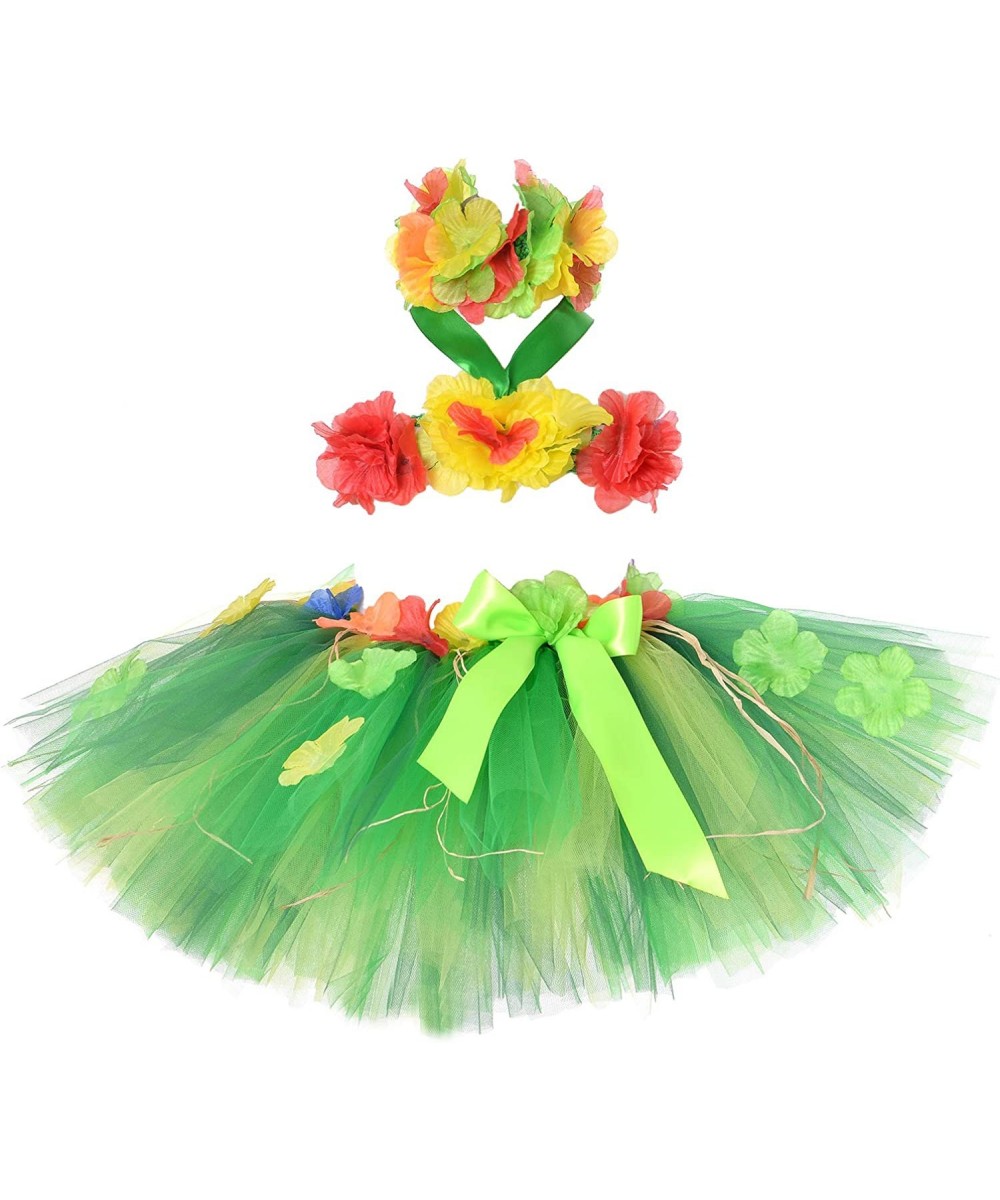 3pcs Hawaiian Hula Luau Tutu Set (2 Sizes: Girls Baby) Birthday Beach Party $39.14 Kids' Costumes