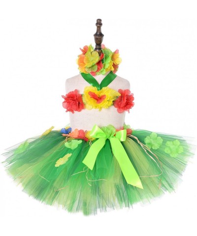 3pcs Hawaiian Hula Luau Tutu Set (2 Sizes: Girls Baby) Birthday Beach Party $39.14 Kids' Costumes