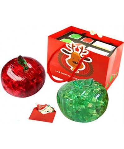 3D Puzzle Crystal Apple Plastic DIY Educational Toys Box（Red and Green） $49.16 3-D Puzzles