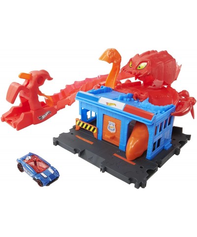 City Scorpion Flex Attack with 1 Toy Car Connects to Other Sets Bendable Tail Track Extends 2.5 Feet Gift for Kids 4 to 8 Yea...